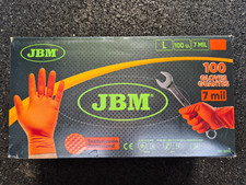 BOITE DE 100 GANT DE TRAVAIL GRIP ORANGE JETTABLE TAILLE L ULTRA RESISTANT NEUF