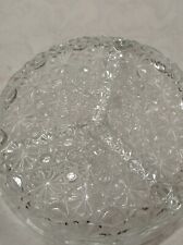 Plat serviteur apéritif en verre ciselé