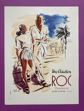 Publicité Roc création chaussures 1946 dessin Delmotte vintage collection presse