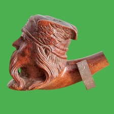 pipe tuyau fourneau foyer bois sculpté de saint claude RLY tête vercingétorix