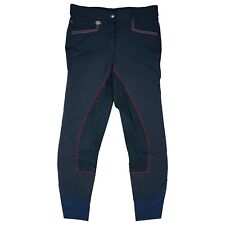 USG Femmes Stretch Pantalon D'Équitation Carotte Maigre Patch 40-38 S W28 Foncé