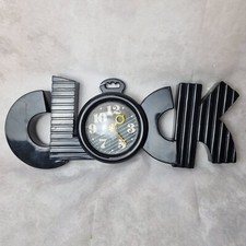 Horloge Murale Vintage "Clock" – Design Pop – Années 80 – Non Fonctionnelle