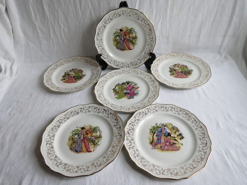 Assiettes plates faïencerie - 6,