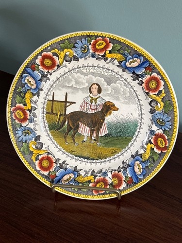 Chien no3 assiette faience - le,