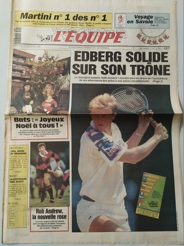 Equipe journal 12 1991 - l'equipe, 25/12/1991
