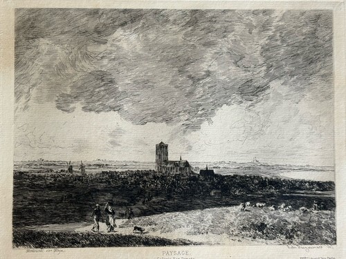 Rembrandt van rijn gravure - rijn, eau