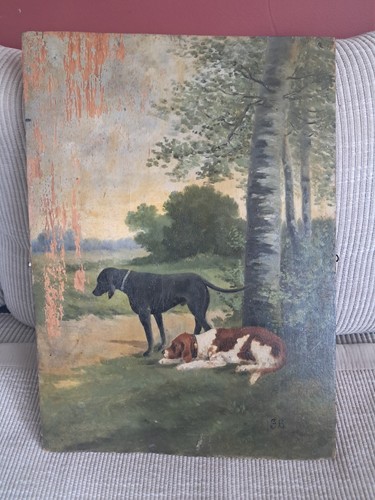 Tableau ancien huile - à, l'huile