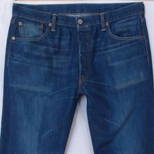 Hommes Levi's 501 Regular Straight Élasthanne Bleu Jeans W36 L34