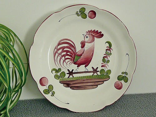 Ancienne assiette décor - assiette,
