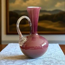 MAGNIFIQUE AIGUIÈRE  OPALINE LIE DE VIN - ANNÉES 1950-60