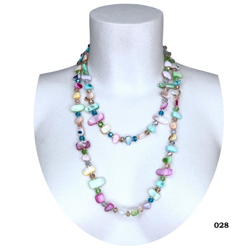 Collier long perles - collier, nacre