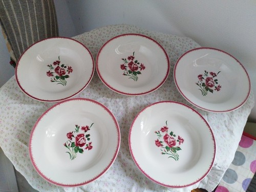 Lot assiettes creuses - 5, en