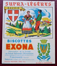 BUVARD - BISCOTTES EXONA - RÉGIONS - ILLUSTRATEUR - SAVOIE -