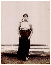 Odber Heffer, Chile, Mapuche India Araucana vintage albumen print Tirage album