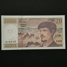 BILLET 20 FRANCS DEBUSSY 1993