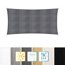 Lumaland Voile D'Ombrage 3x5 Rectangle Protection UV HDPE Voile D'Ombrage Auvent