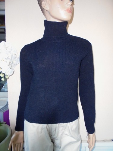 Pull noir stretch col - stretch, roule