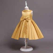 Fille Princesse Robe Noeud Élégant Enfants Demoiselle Tutu Soirée Habillé Robes