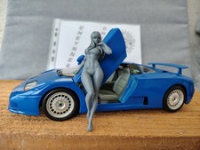 voiture mininature  1/18  " BUGATTI  11CEB " burago + figurine 1/18 resine
