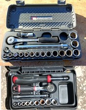 Lot de 2 Coffrets FACOM cliquet et douilles 1/4 et 1/2" pouce