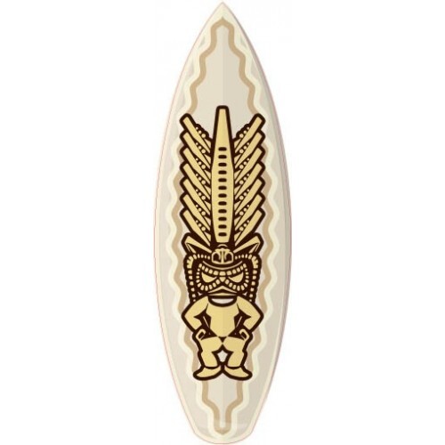 Planche surf tiki logo - de,