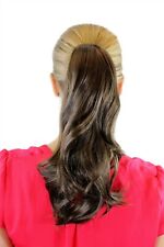 Postiche Tresse Braun 35 CM Ondulés Pince Papillon Queue de Cheval Clip On 265-6