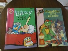 2 livres bibliothèque rose. titeuf. franklin
