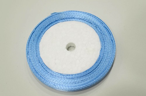 Ruban satin bleu ciel 6mm - 6mm, 1