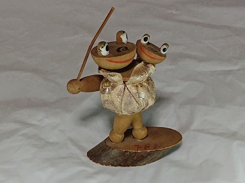Grenouille bois kokeshi - kokeshi, /