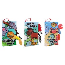 Livre en tissu doux et déchirable pour bébé, pour activités d'interaction et