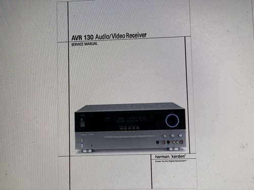 Harman kardon avr 130 service - harman,