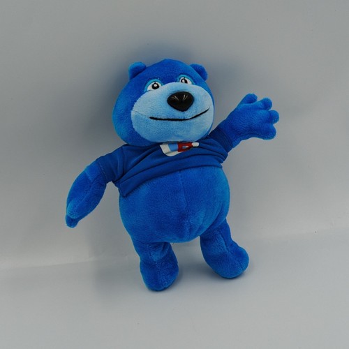 Doudou peluche ours bleu