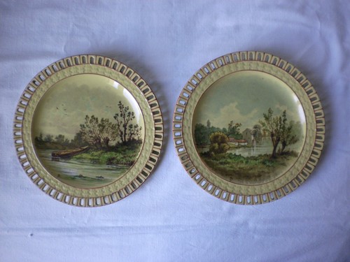 Assiettes anciennes bords - 2,