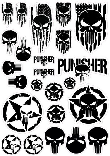 Décalcomanies punisher - décalcomanies,