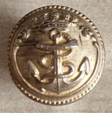 BOUTON UNIFORME MILITAIRE  ANCRE + COURONNE 20mm