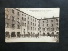 Carte Postale Ancienne Animée CRAPONNE-sur-ARZON - L'Ecole Supérieure -Cour Int.