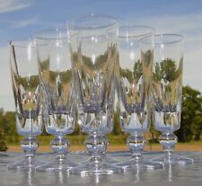 Saint Louis - Service de 6 flûtes à champagne en cristal, modèle Jersey.
