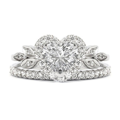5ct coeur simulé diamant - 3.5ct,