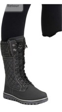 bottes mi mollet polar femme
