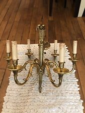 Grand Lustre en Bronze doré Style Louis XVI époque fin XIX ème 6 branches