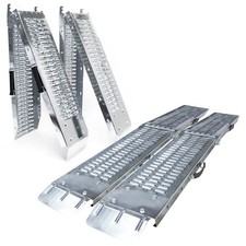 VOUNOT Rampe de chargement pliable  Lot de 2 pcs en acier galvanise 160cm