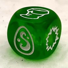 Dé transparent vert [Dé