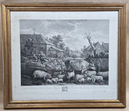 Eau forte encadrée - ,, 1774