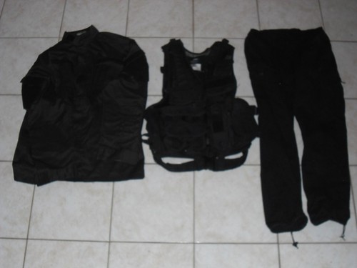 Gilet tactique noir tenue - noir, et