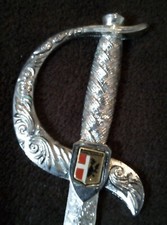 Coupe papier métal, épée