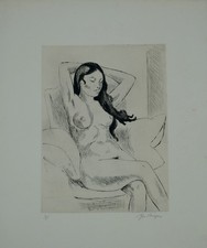 Yves BRAYER : Nu aux bras