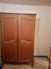 chambre à coucher 1 personne en chêne et complète avec chevet et sommier