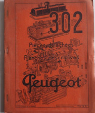 Catalogue pièces détachées et Planches descriptives PEUGEOT 302 de 02 1937