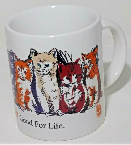 Iams coffee mug - coffee, cat