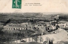 19 CPA ANIMEE  1911  USSEL GARE ROTONDE ET DEPOT